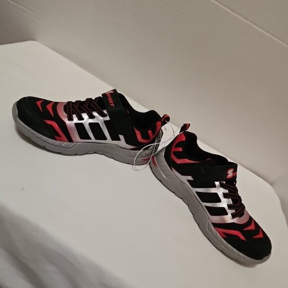 S Sport by Skechers BOYs Sneakers Stretch-Laced Memory Foam, KLAE/Red/Black~6 - Picture 5 of 11